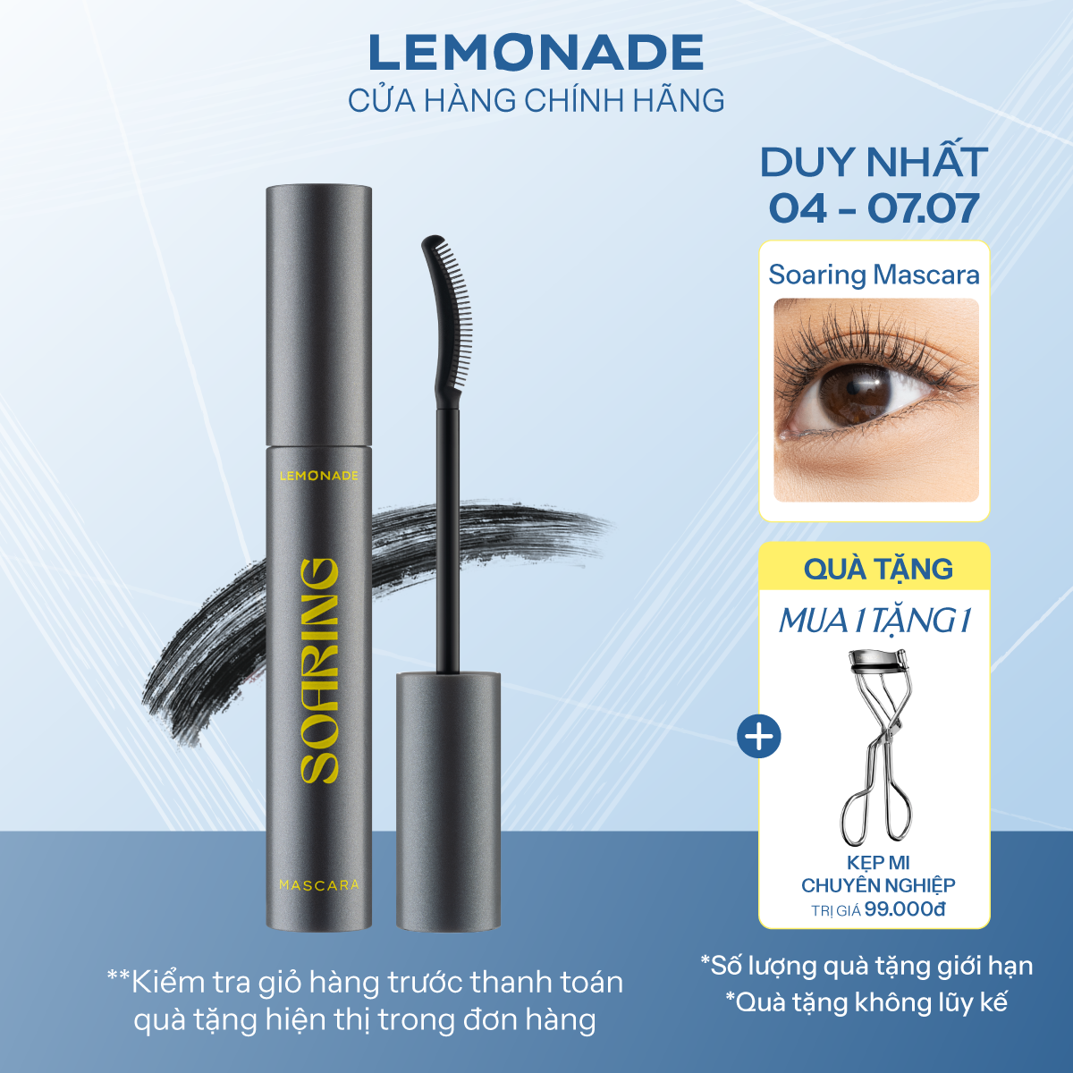  CHUỐT MI TƠI DÀI LÂU TRÔI LEMONADE SOARING MASCARA 