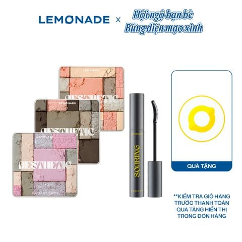  COMBO LEMONADE BẢNG PHẤN MẮT AESTHETIC MULTI-TASK PALETTE 10.8G & CHUỐT MI SOARING MASCARA 