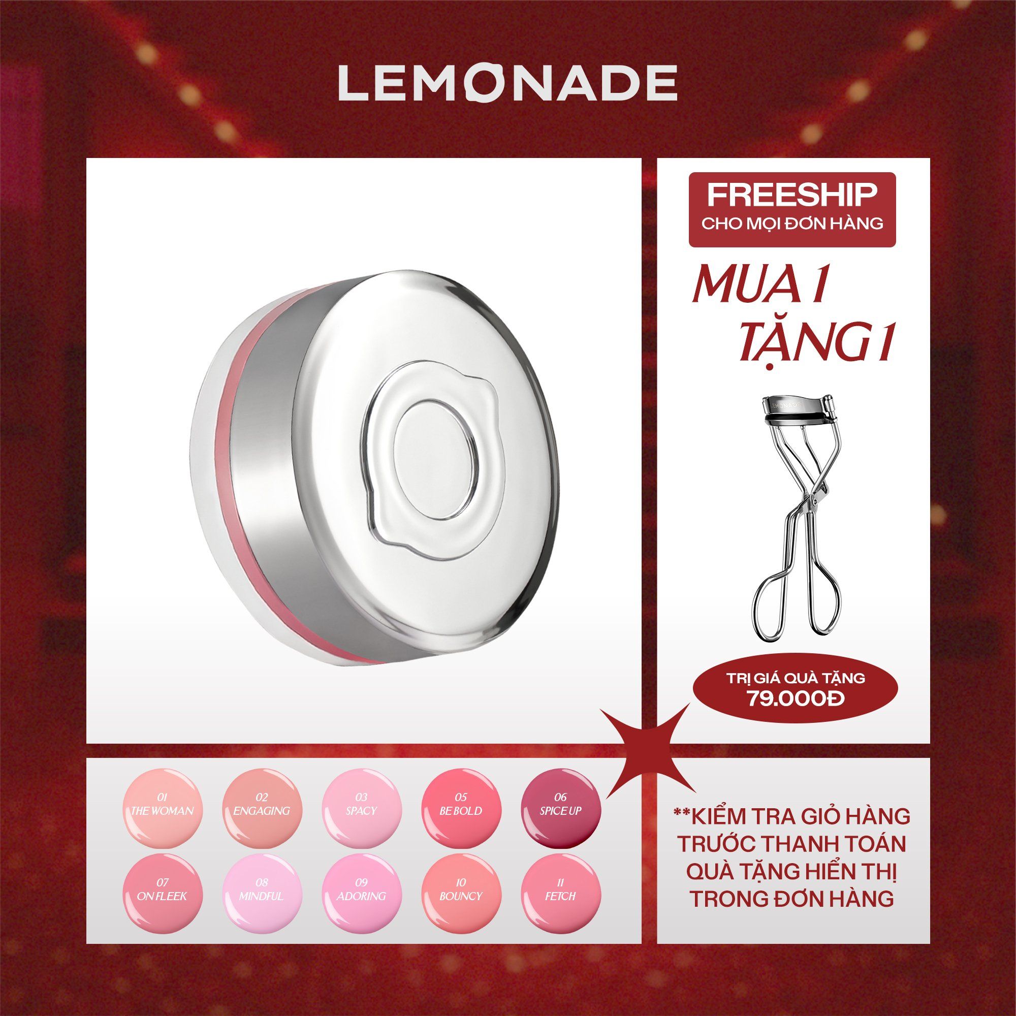  MÁ HỒNG CĂNG BÓNG DẠNG PHẤN NƯỚC THUẦN CHAY MIRROR MIRROR BLUSH CUSHION 8G 