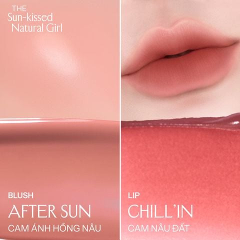  Combo Lemonade 01 Má hồng căng bóng Mirror Blush Cushion 8g và 01 Son bùn ẩm Perfect Couple Blurry Stain Lip Cream 3,5g 