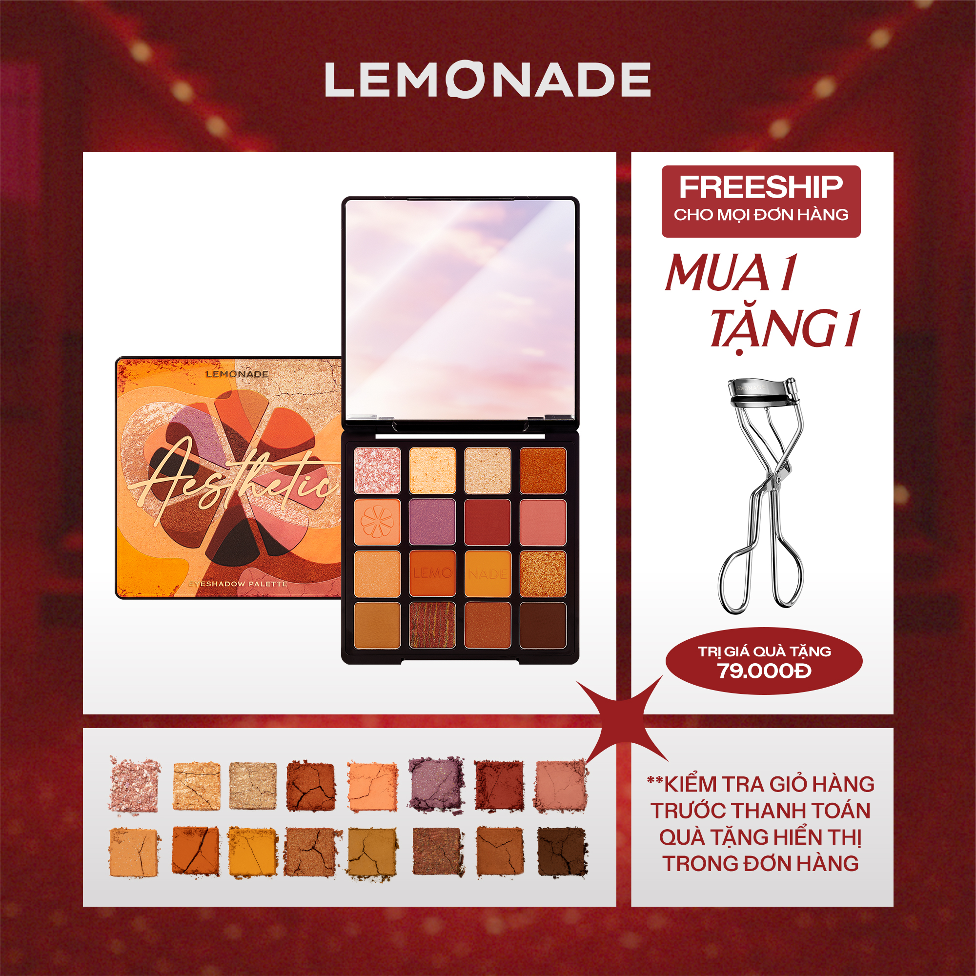 BẢNG PHẤN MẮT LEMONADE AESTHETIC EYESHADOW PALETTE
