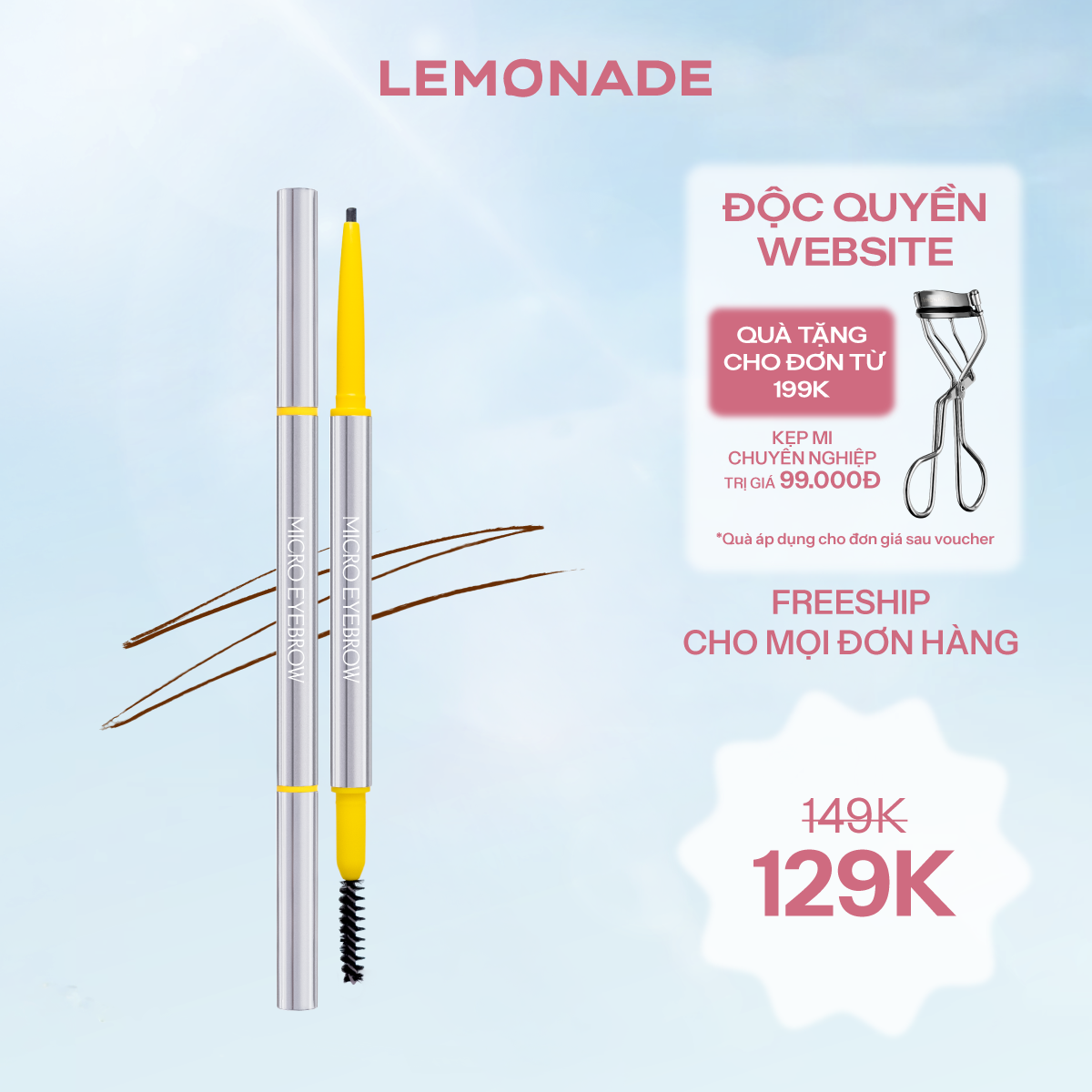  CHÌ KẺ MÀY SIÊU MẢNH LÂU TRÔI LEMONADE MICRO EYEBROW 0.1G 