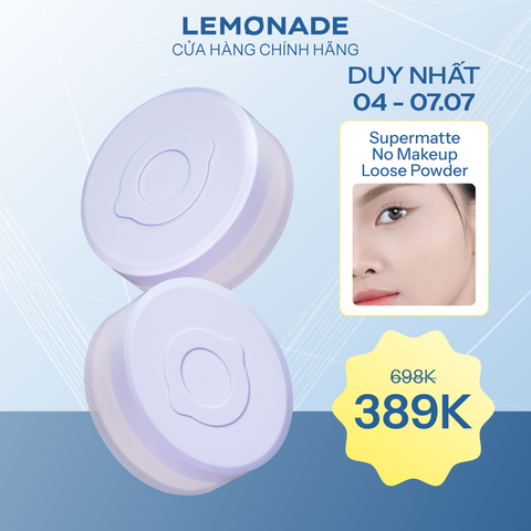  [370K/2 HỘP] PHẤN PHỦ MỎNG NHẸ KIỀM DẦU THUẦN CHAY CHỐNG NẮNG LEMONADE SUPERMATTE NO MAKEUP LOOSE POWDER 