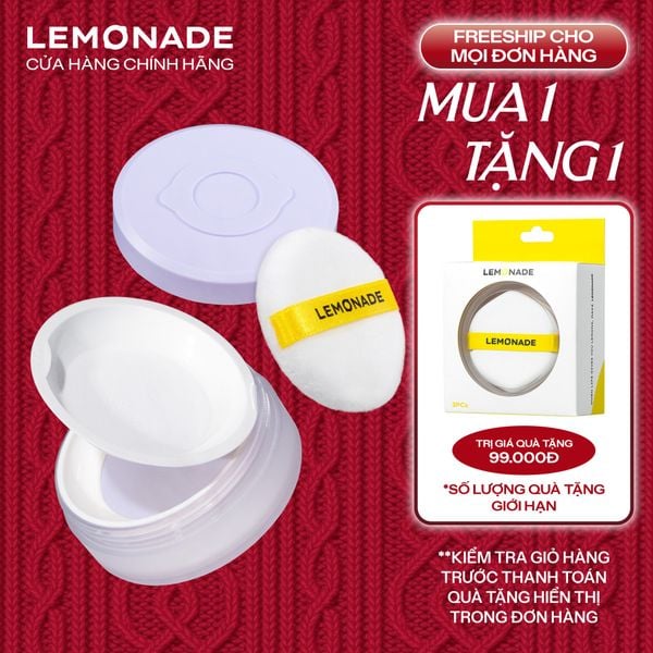 PHẤN PHỦ MỎNG NHẸ KIỀM DẦU THUẦN CHAY CHỐNG NẮNG LEMONADE SUPERMATTE NO MAKEUP LOOSE POWDER