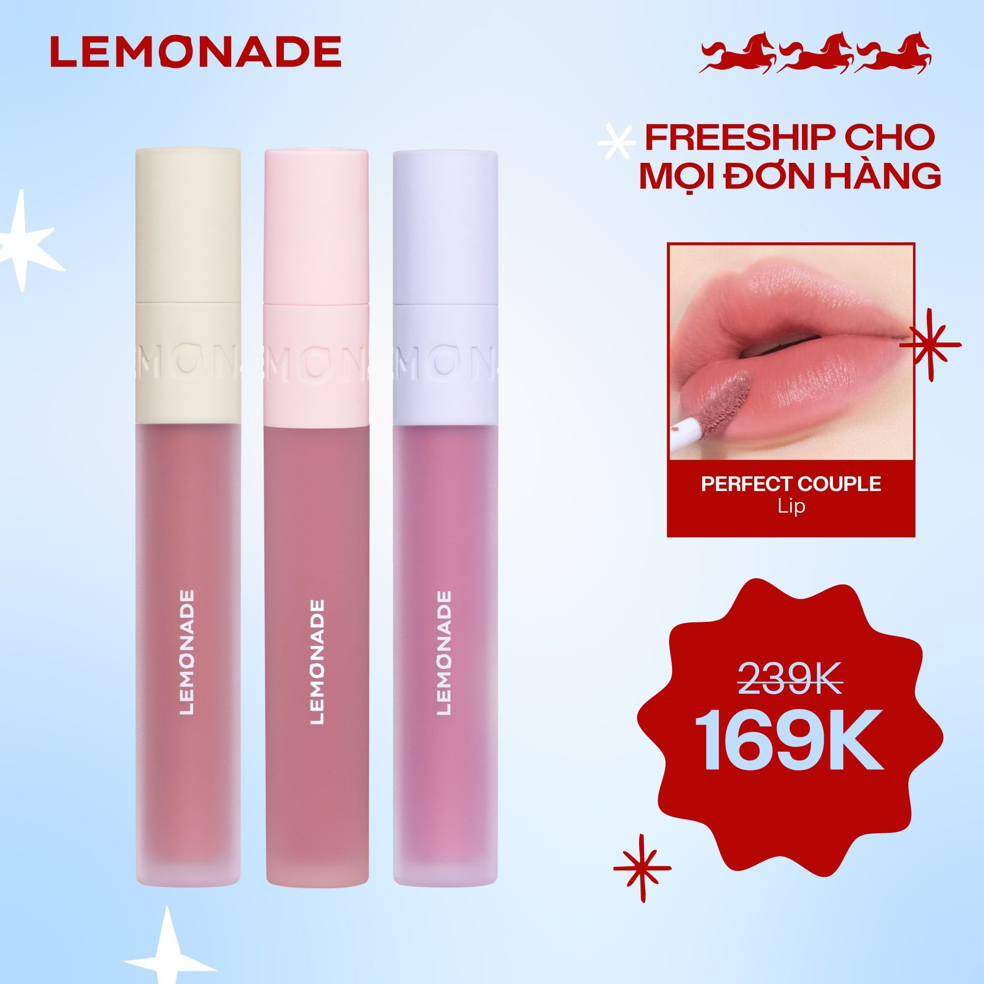  SON KEM MỊN LÌ THUẦN CHAY LEMONADE PERFECT COUPLE LIP 