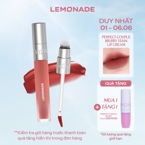  SON BÙN ẨM MỜ MỊN LÂU TRÔI LEMONADE PERFECT COUPLE BLURRY STAIN LIP CREAM 