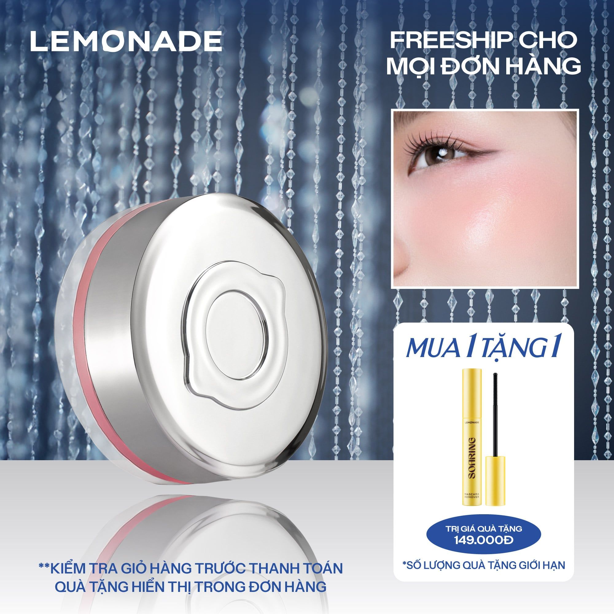  MÁ HỒNG CĂNG BÓNG DẠNG PHẤN NƯỚC THUẦN CHAY MIRROR MIRROR BLUSH CUSHION 8G 