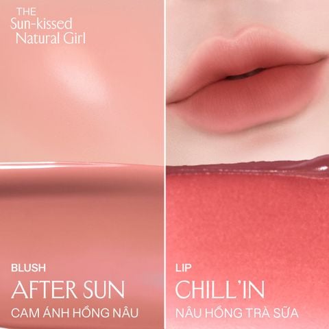  Combo Lemonade 01 Má hồng căng bóng Mirror Blush Cushion 8g và 01 Son bùn ẩm Perfect Couple Blurry Stain Lip Cream 3,5g 