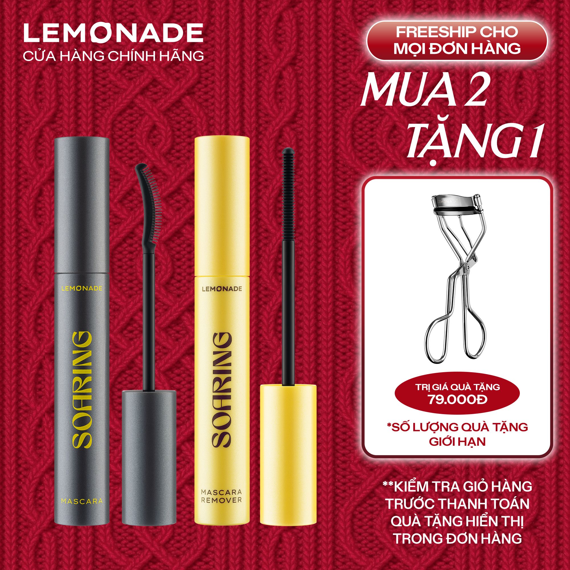  COMBO LEMONADE CHUÔT MI SOARING MASCARA & TẨY TRANG MI SOARING MASCARA REMOVER 