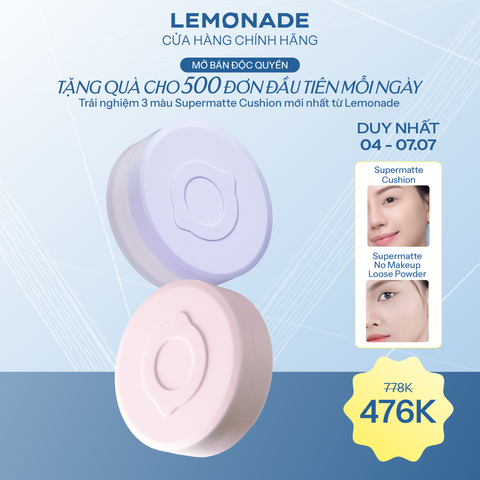  COMBO LEMONADE PHẤN PHỦ SUPERMATTE NO MAKEUP LOOSE POWDER & PHẤN NƯỚC SUPERMATTE CUSHION 