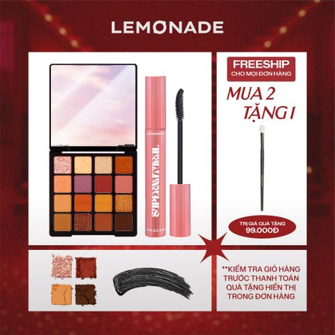  COMBO BẢNG PHẤN MẮT AESTHETIC EYESHADOW PALETTE VÀ CHUỐT MI SUPERNATURAL MASCARA 