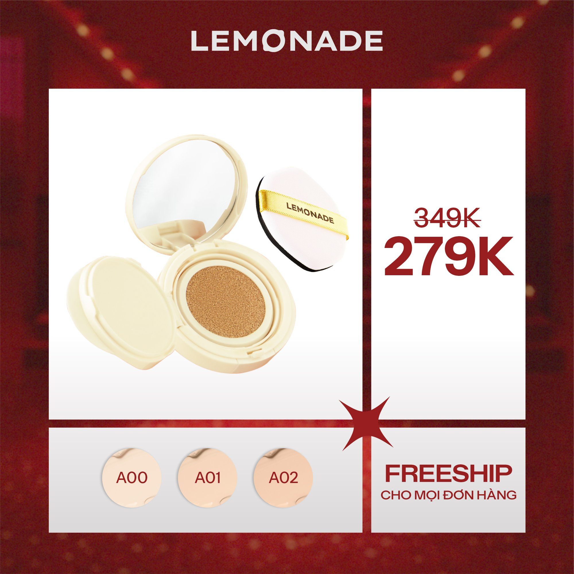  PHẤN NƯỚC MỊN LÌ DÀNH CHO DA KHÔ VÀ DA THƯỜNG LEMONADE MATTE ADDICT CUSHION 