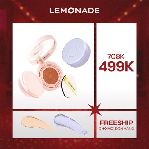  COMBO LEMONADE PHẤN PHỦ SUPERMATTE NO MAKEUP LOOSE POWDER & PHẤN NƯỚC SUPERMATTE CUSHION 