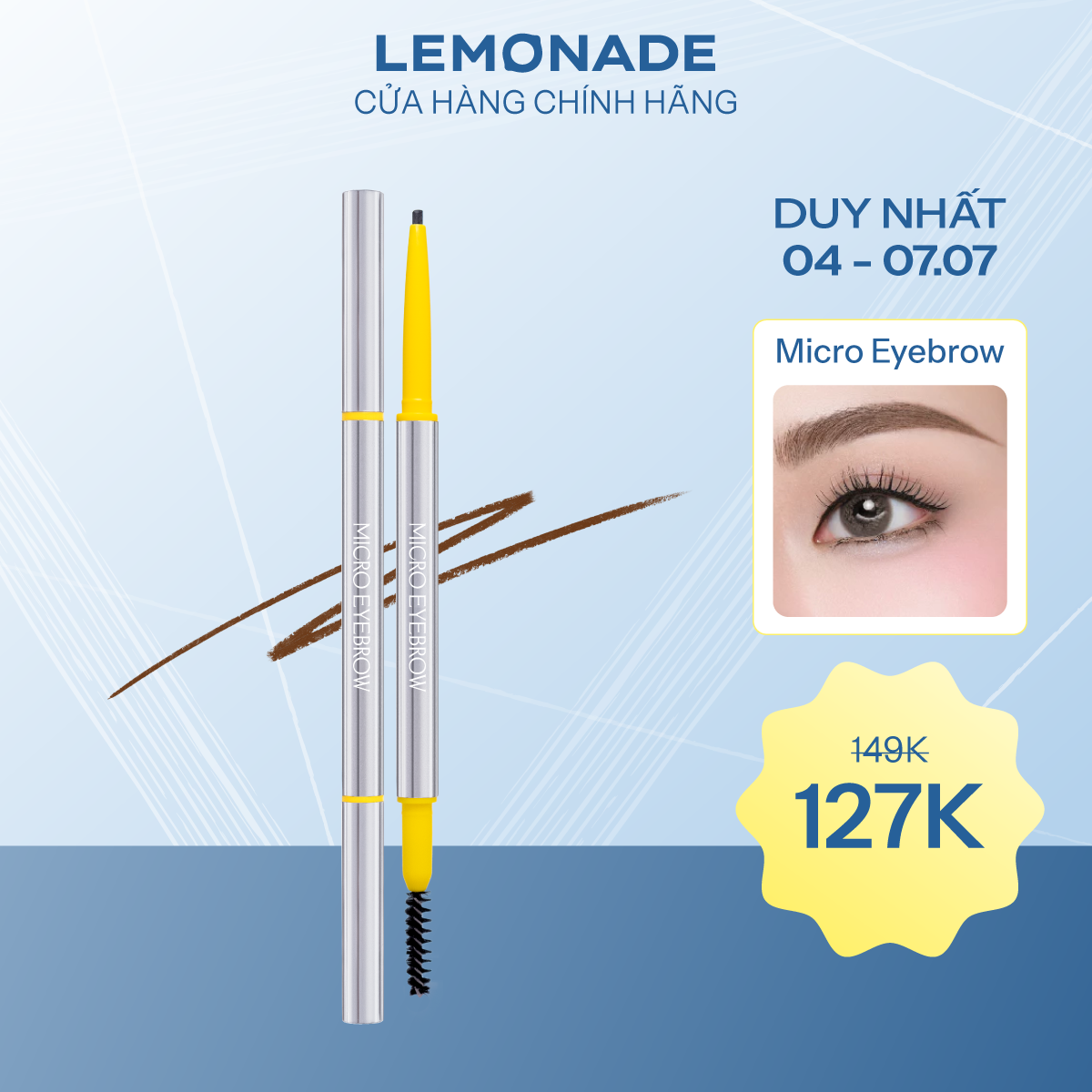  CHÌ KẺ MÀY SIÊU MẢNH LÂU TRÔI LEMONADE MICRO EYEBROW 0.1G 
