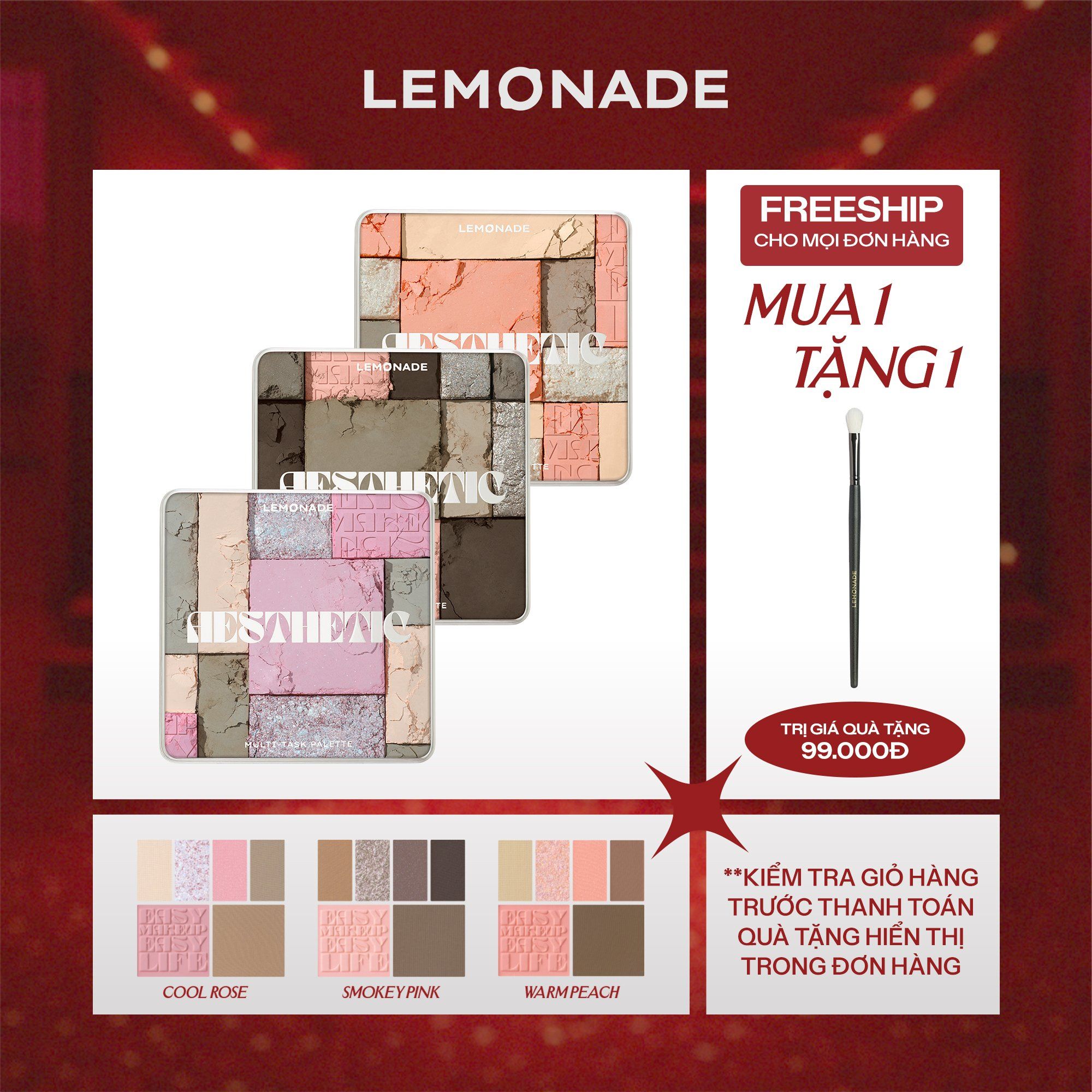  Bảng phấn mắt đa năng Lemonade Aesthetic Multi-task Palette 10.8g 