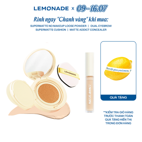  COMBO LEMONADE PHẤN NƯỚC MATTE ADDICT CUSHION & CHE KHUYẾT ĐIỂM MATTE ADDICT CONCEALER 