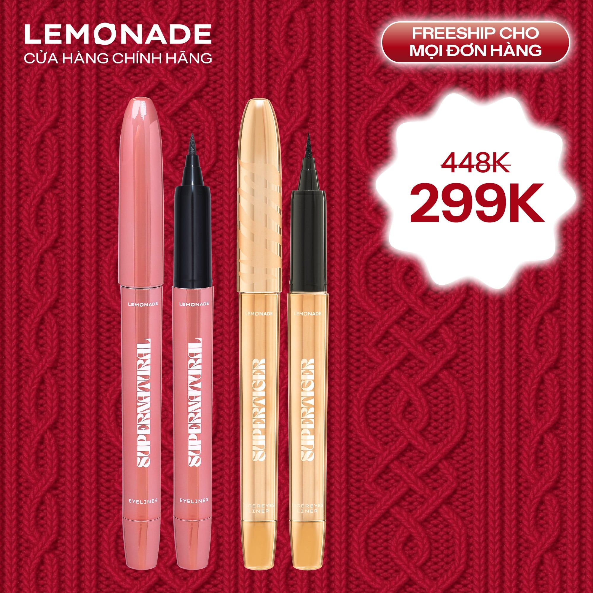  COMBO LEMONADE BÚT KẺ MẮT SUPERNATURAL VÀ MICRO EYELINER SUPERTIGER 