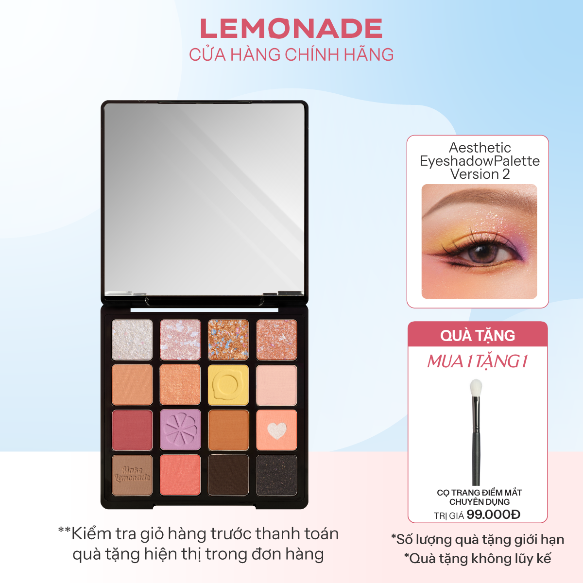  BẢNG PHẤN MẮT LEMONADE AESTHETIC EYESHADOW PALETTE VERSION 2 