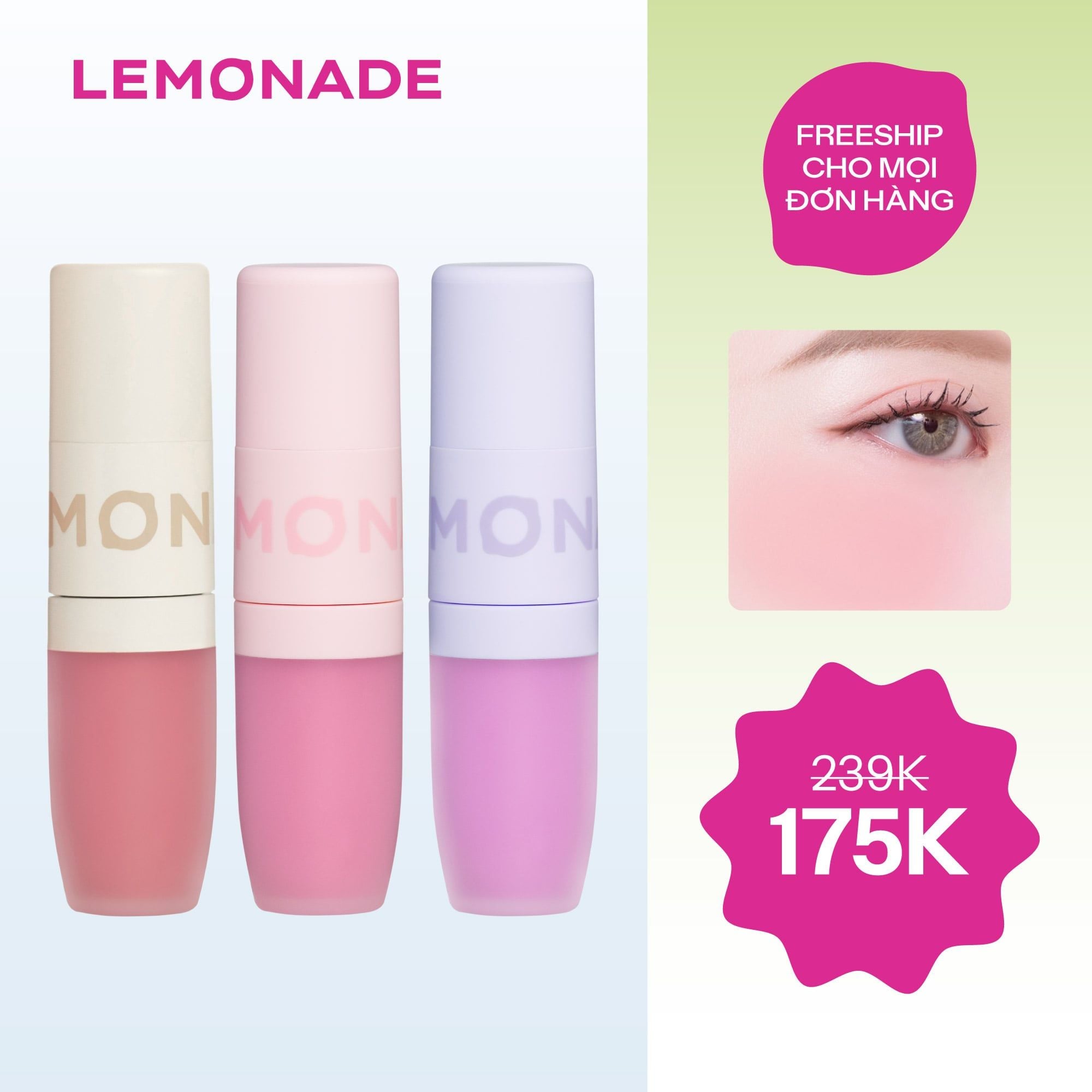  MÁ KEM MỊN LÌ THUẦN CHAY LEMONADE PERFECT COUPLE BLUSH 
