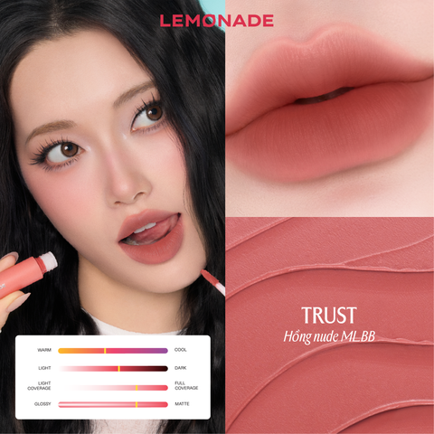  COMBO 02 SON BÙN ẨM MỜ MỊN LÂU TRÔI LEMONADE PERFECT COUPLE BLURRY STAIN LIP CREAM 