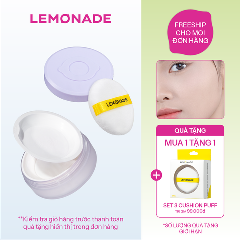  PHẤN PHỦ MỎNG NHẸ KIỀM DẦU THUẦN CHAY CHỐNG NẮNG LEMONADE SUPERMATTE NO MAKEUP LOOSE POWDER 