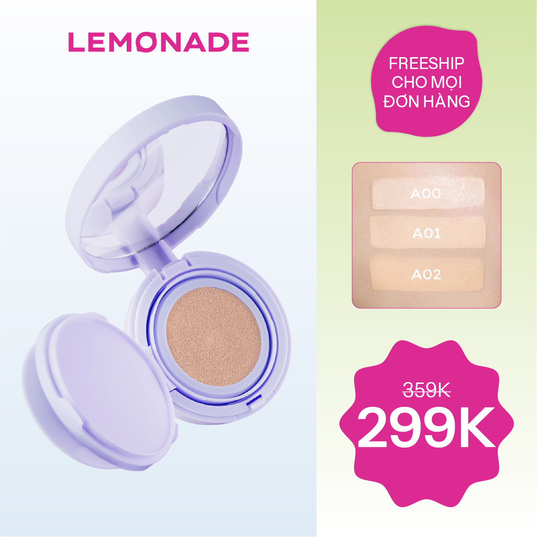  PHẤN NƯỚC MỎNG NHẸ KIỀM DẦU THUẦN CHAY CHỐNG NẮNG LEMONADE SUPERMATTE NO MAKEUP CUSHION 15G 