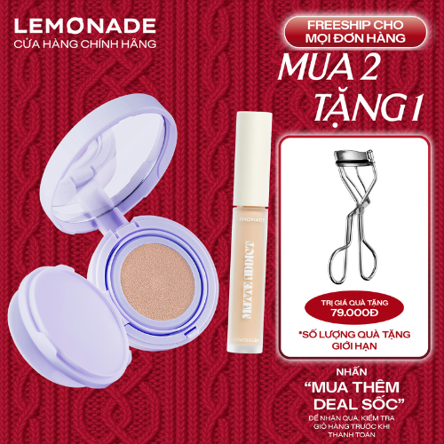  COMBO LEMONADE PHẤN NƯỚC SUPERMATTE NO MAKEUP CUSHION 15G & CHE KHUYẾT ĐIỂM MATTE ADDICT CONCEALER 