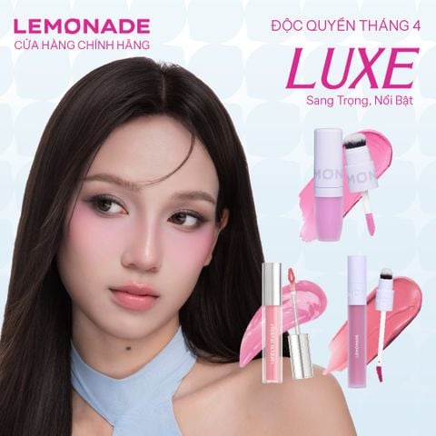  [Luxe] Set Son Má Hồng Lemonade - Combo Makeup Sang Trọng, Nổi Bật 