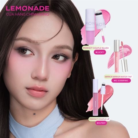  [Luxe] Set Son Má Hồng Lemonade - Combo Makeup Sang Trọng, Nổi Bật 