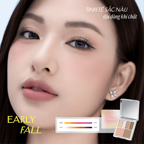  COMBO LEMONADE BẢNG PHẤN MẮT AESTHETIC MULTI-TASK PALETTE 10.8G & CHÌ KẺ MÀY 2 ĐẦU DUAL EYEBROW 