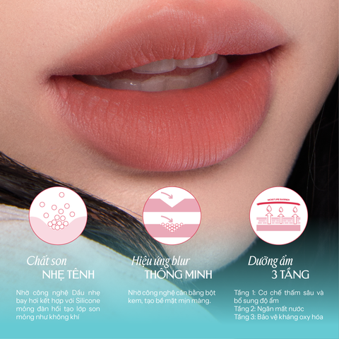  SON BÙN ẨM MỜ MỊN LÂU TRÔI LEMONADE PERFECT COUPLE BLURRY STAIN LIP CREAM 