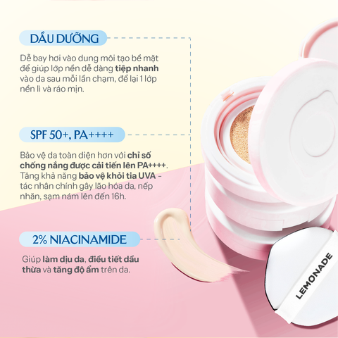  COMBO LEMONADE PHẤN PHỦ SUPERMATTE NO MAKEUP LOOSE POWDER & PHẤN NƯỚC SUPERMATTE CUSHION 