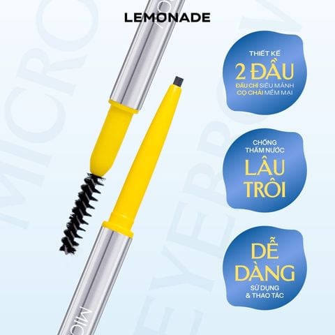  Combo Son bùn ẩm Lemonade Perfect Couple Blurry Stain Lip Cream 3,5g và Chì kẻ mày siêu mảnh Lemonade Micro Eyebrow 0,1g 