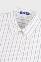 Áo Sơ Mi Nữ Dài Tay - Chất Thô Dáng Suông Kẻ Sọc Thanh Lịch