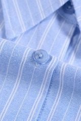 Áo Sơ Mi Nữ Dài Tay - Chất Thô Dáng Suông Kẻ Sọc Thanh Lịch