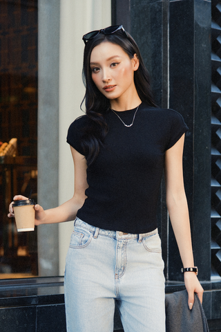 Áo Thun Nữ Tay Hến Slim-fit Thun Gân Cao Cấp - Tôn Dáng, Mềm Mát Tự Nhiên