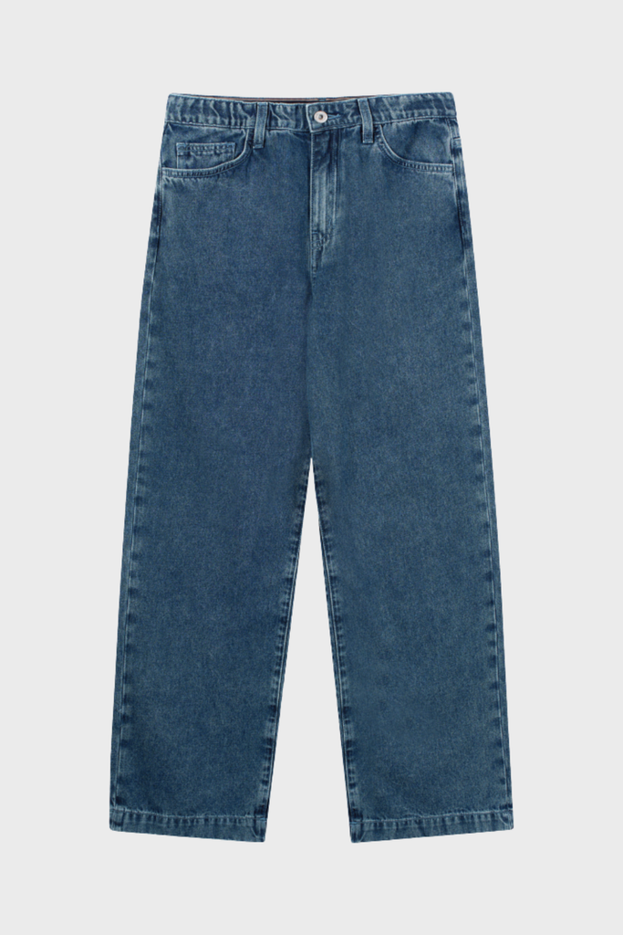Quần Jean Nữ Ống Suông Denim Cotton Cao Cấp - Cạp Chun Co Giãn Thoải Mái, Hack Dáng
