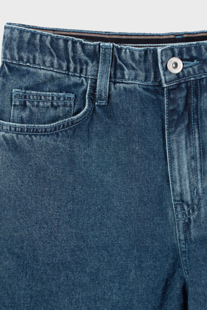 Quần Jean Nữ Ống Suông Denim Cotton Cao Cấp - Cạp Chun Co Giãn Thoải Mái, Hack Dáng