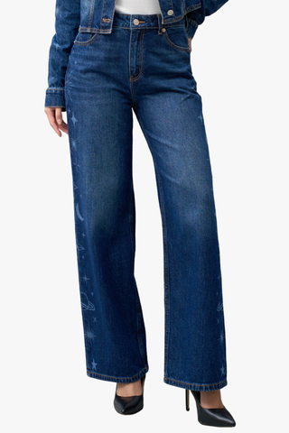 Quần Dài Jeans Nữ Suông Vừa