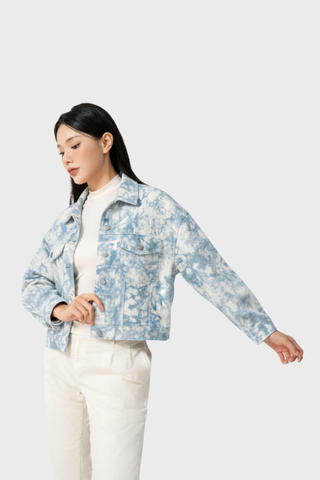 Áo Khoác 1 Lớp Jeans Nữ Dáng Suông