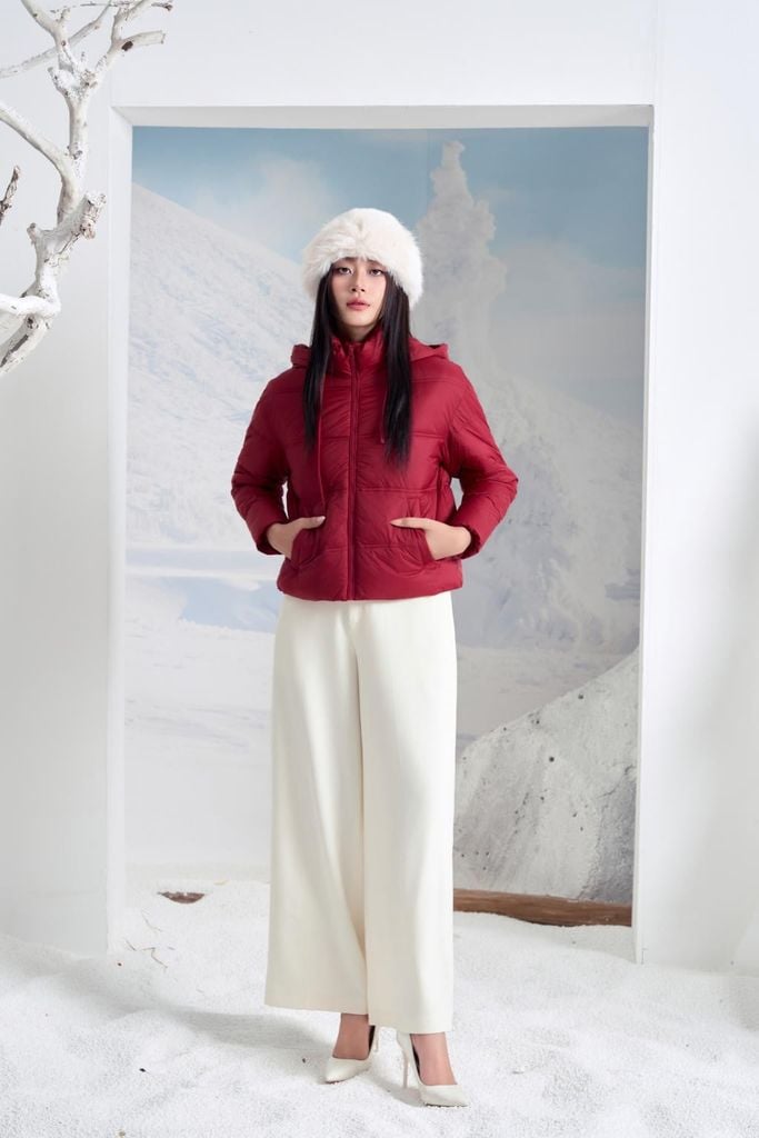 Áo Phao Nữ Chần Bông 3 Lớp - Giữ Ấm Tối Ưu