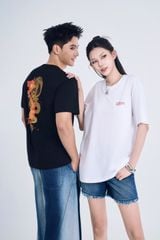 Áo Thun Unisex Phom Suông - Họa Tiết Bản Đồ Việt Nam & Rồng Vàng Tinh Hoa Văn Hóa