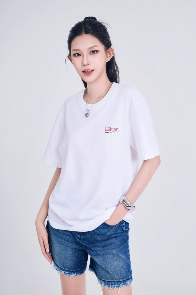 Áo Thun Unisex Phom Suông - Họa Tiết Bản Đồ Việt Nam & Rồng Vàng Tinh Hoa Văn Hóa