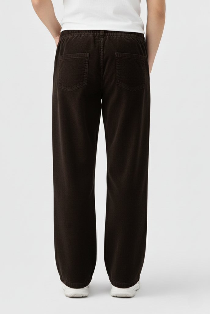 Quần Nhung Nữ Ống Suông - ​Cạp Chun Sau Thoải Mái