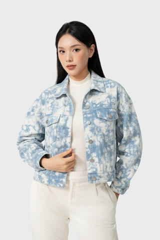 Áo Khoác 1 Lớp Jeans Nữ Dáng Suông