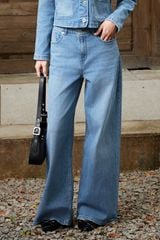 Quần Jeans Nữ 100% Cotton – Dáng Suông Rộng Đứng Form