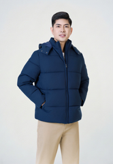 Áo Phao Nam 3 Lớp Dáng Ngắn – Giữ Ấm Tối Đa, Chắn Gió Tốt