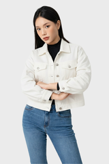 Áo Khoác Jeans Nữ 1 Lớp Croptop – Trẻ Trung, Dễ Phối Hằng Ngày