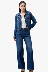 Quần Dài Jeans Nữ Suông Vừa