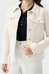 Áo Khoác Jean Nữ Form Ôm Vừa - Denim 1 Lớp Tôn Dáng